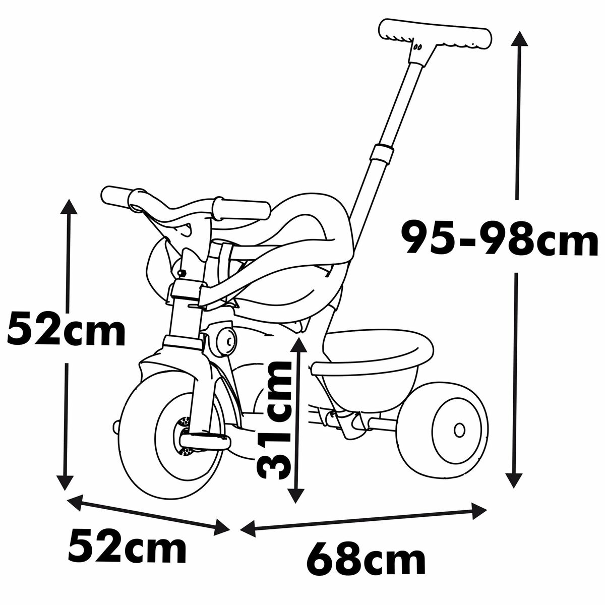 Triciclo Smoby Be Move Confort Rosa