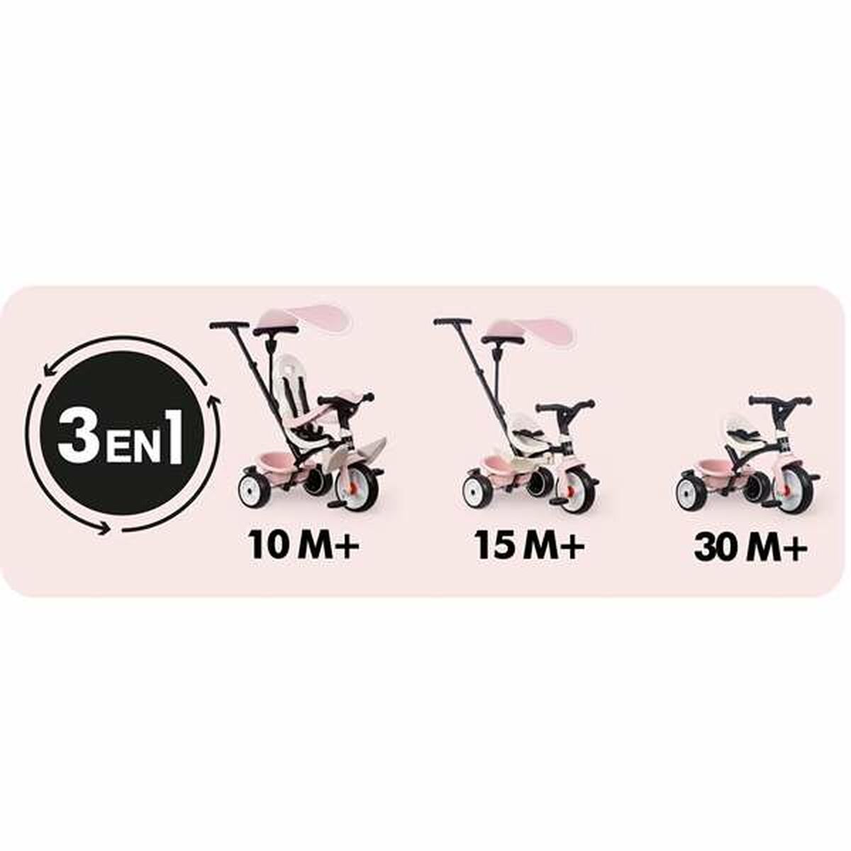 Triciclo Smoby Paseo para bebés Rosa