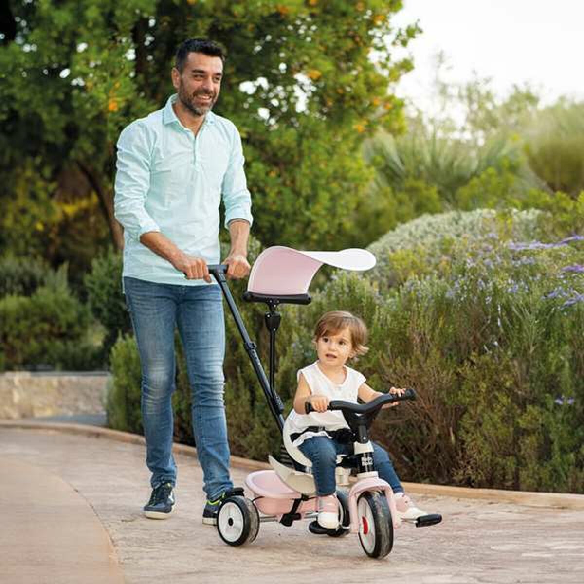 Triciclo Smoby Paseo para bebés Rosa