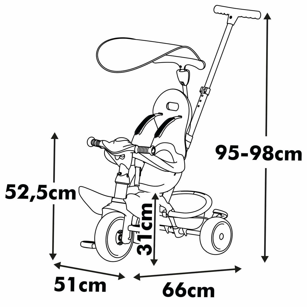 Triciclo Smoby S.Life Balade Multicolor