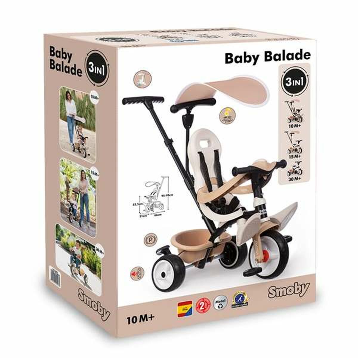 Triciclo Smoby Beige
