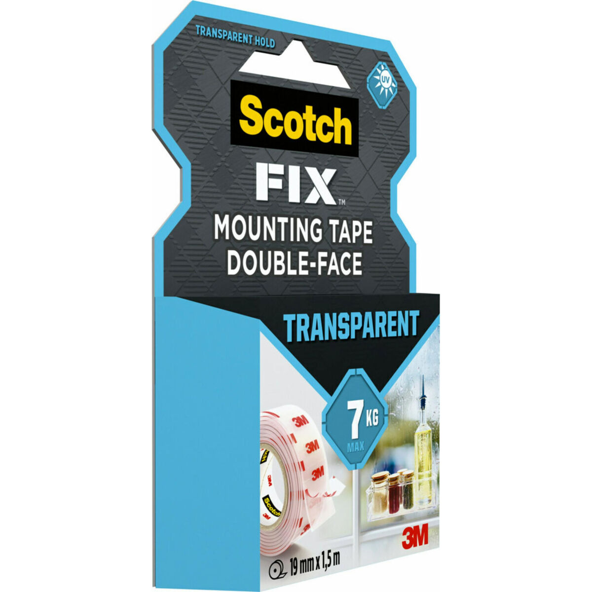 Cinta de Doble Cara Scotch Transparente 19 mm x 1,5 m