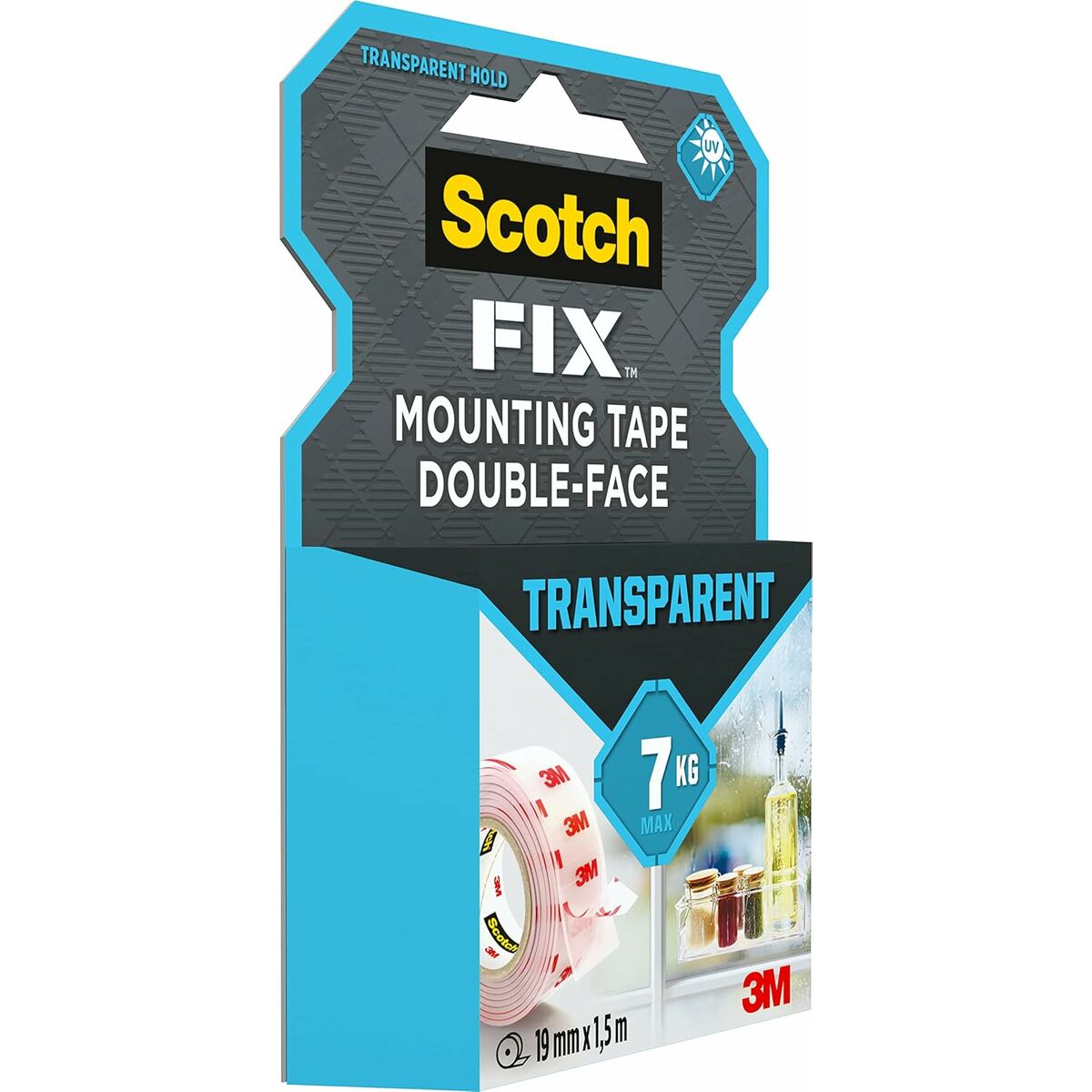 Cinta de Doble Cara Scotch Transparente 19 mm x 1,5 m