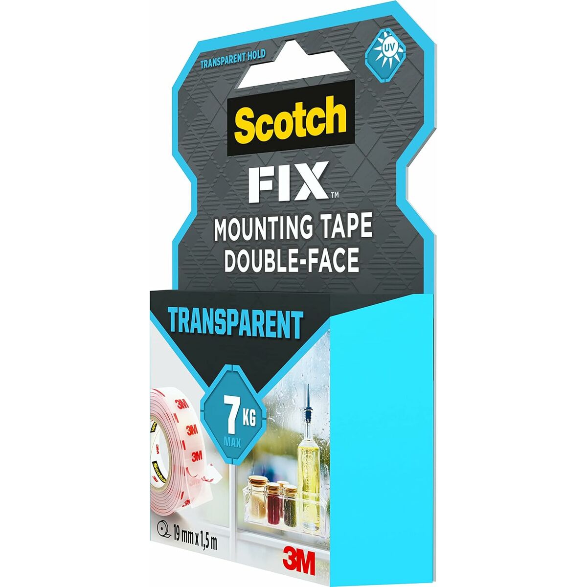 Cinta de Doble Cara Scotch Transparente 19 mm x 1,5 m