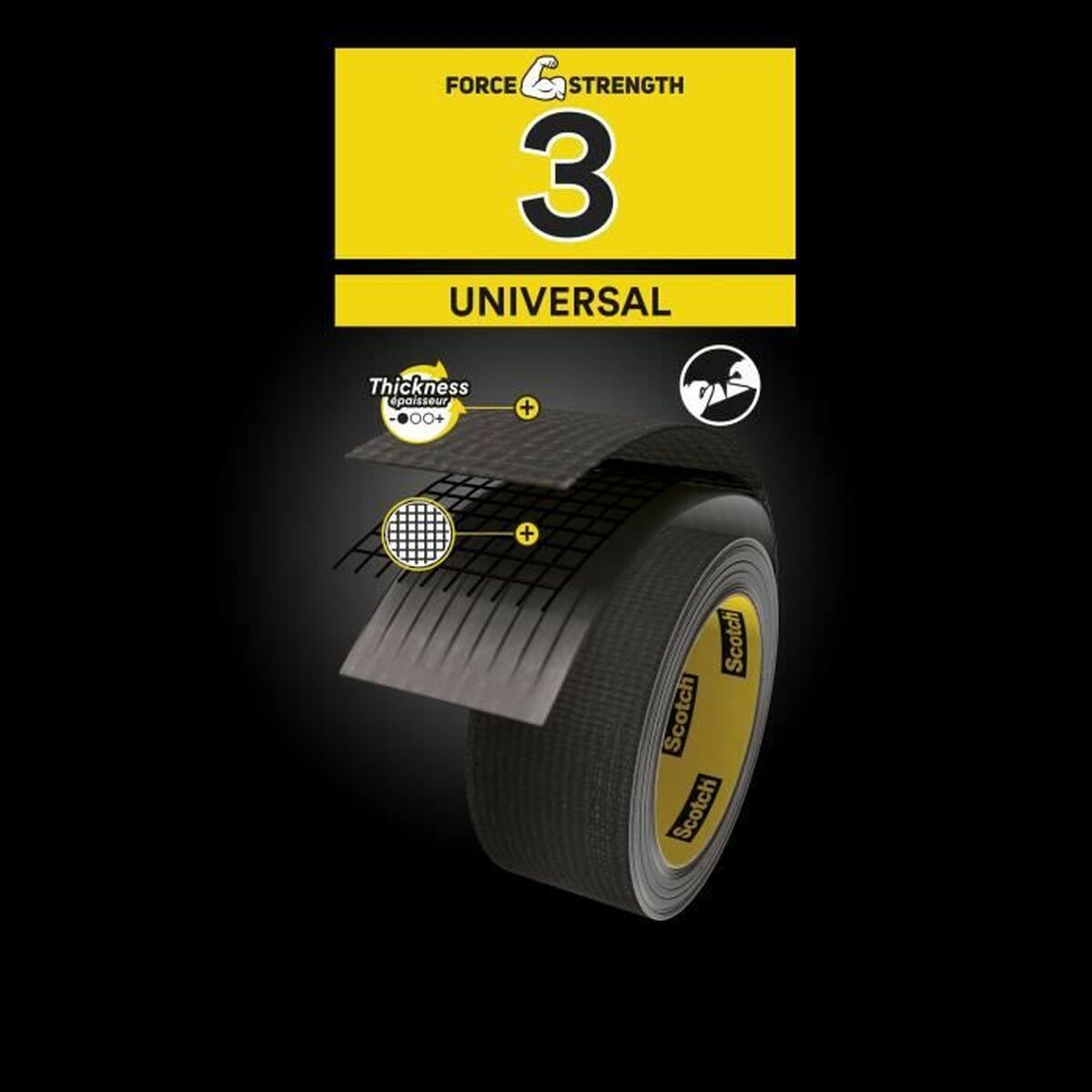 Adhesivos Scotch Negro (6 Unidades)