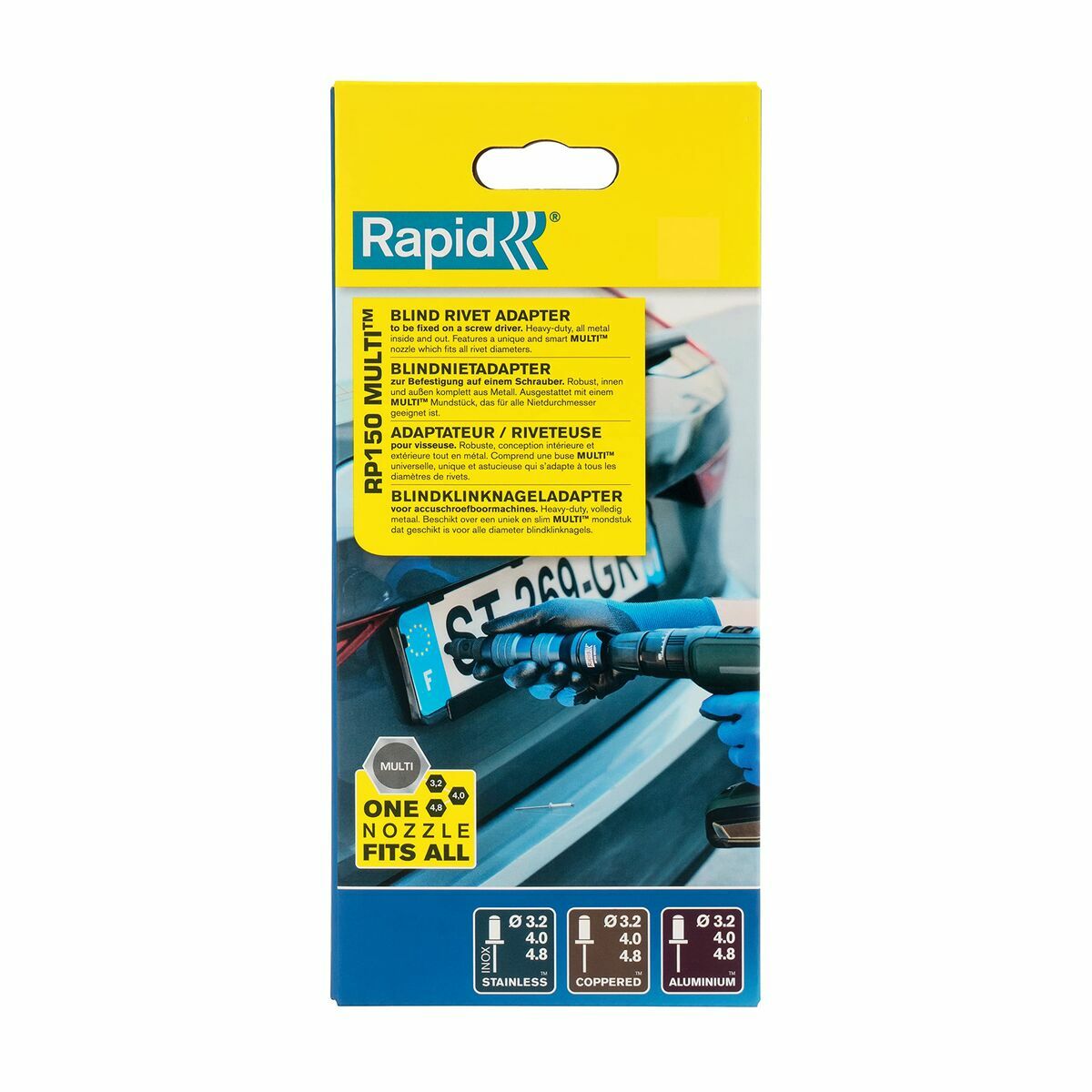 Adaptador Rapid RP150 5001484 Remaches 6 x 24,5 x 11 cm