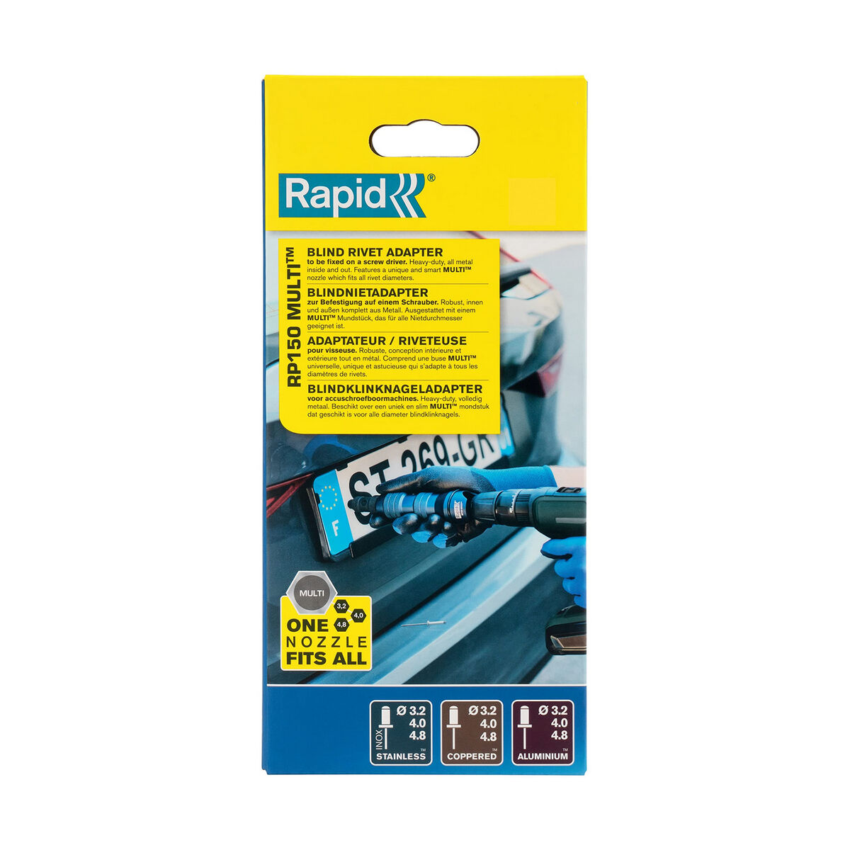 Adaptador Rapid RP150 5001484 Remaches 6 x 24,5 x 11 cm