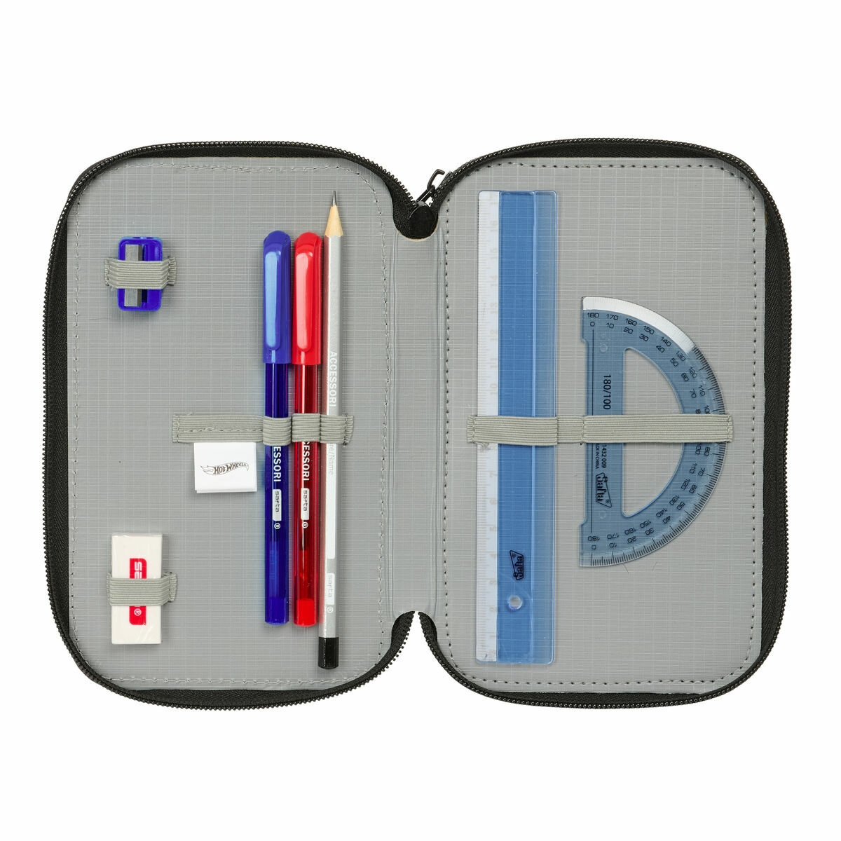 Portatodo Hot Wheels Multicolor 12,5 x 19,5 x 5,5 cm 37 Piezas