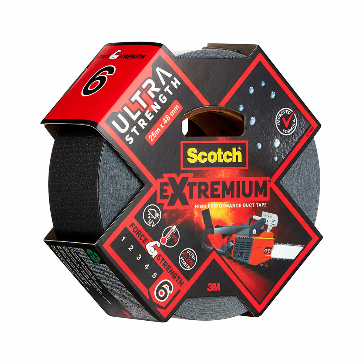 Cinta americana Scotch extremium 6 ultra 25 m x 48 mm Negro