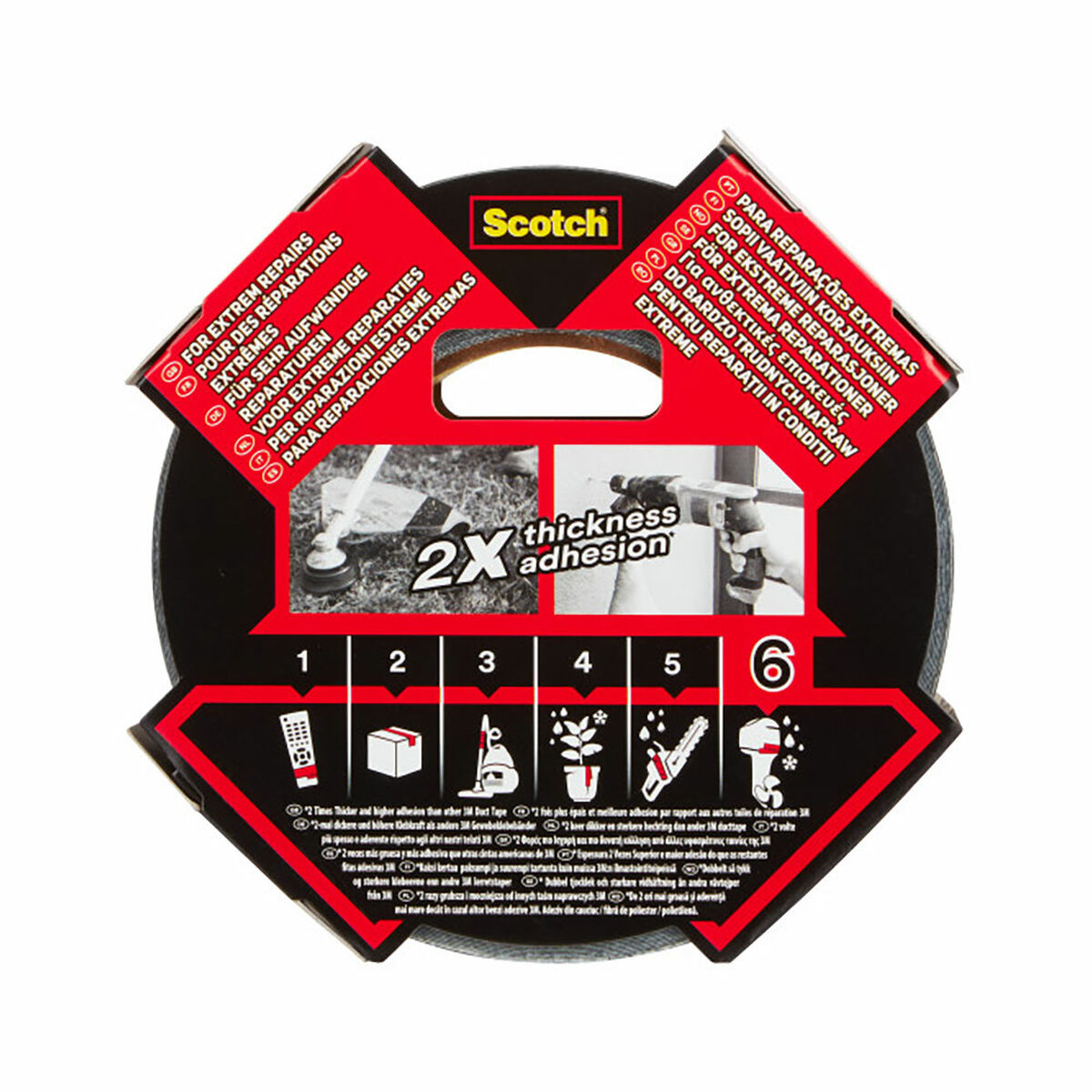 Cinta americana Scotch extremium 6 ultra 25 m x 48 mm Negro