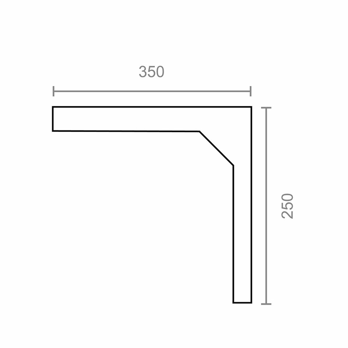 Escuadra de ángulo Micel super plm03 Blanco 35 x 25 cm