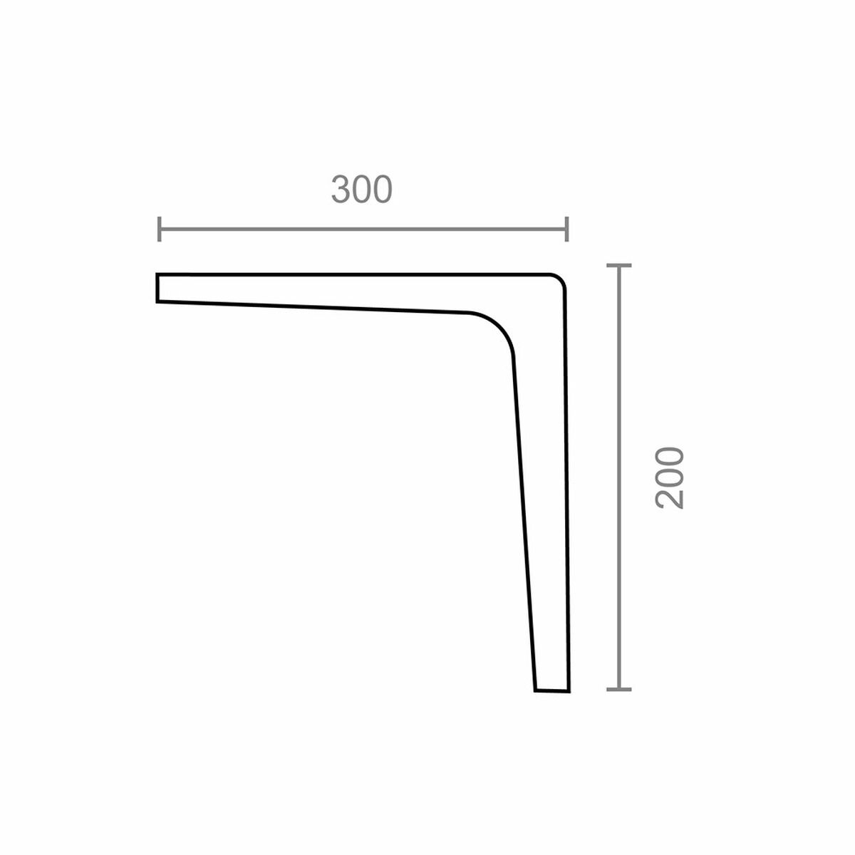 Escuadra de ángulo Micel plm07 Blanco Aluminio 250 x 150 mm