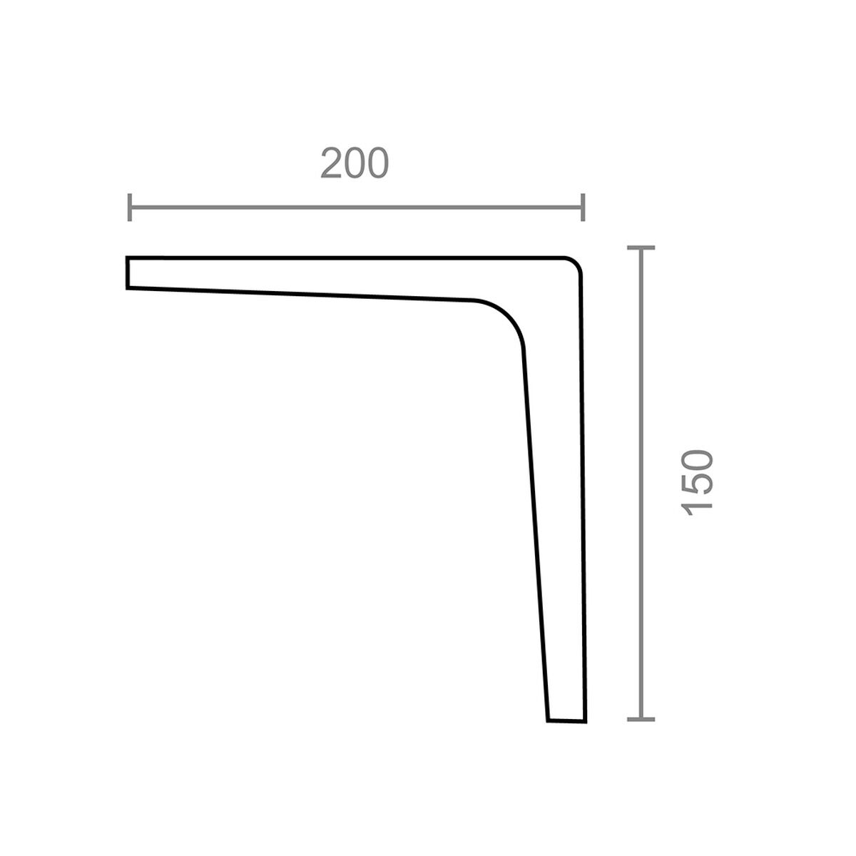 Escuadra de ángulo Micel plm07 Blanco Aluminio 20 x 15 cm