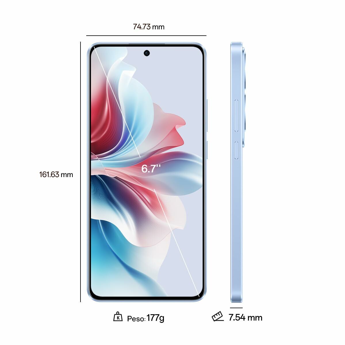 Smartphone Oppo RENO 11F 6,7" Octa Core 8 GB RAM 256 GB Azul 5000 mAh