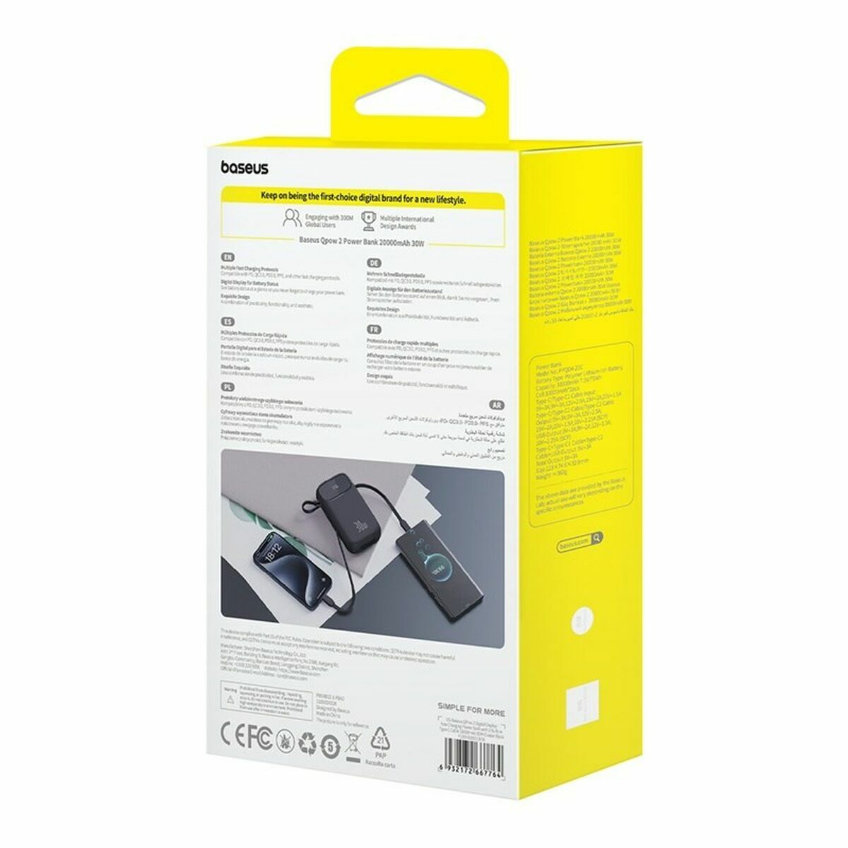 Powerbank Baseus P10055009113-00 Negro 20000 mAh