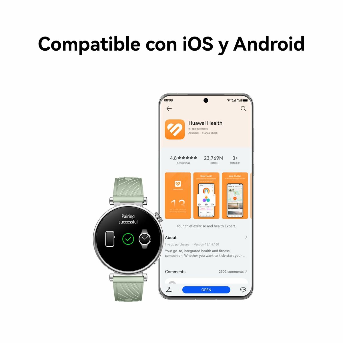 Smartwatch Huawei 55020CES Verde 1,32"