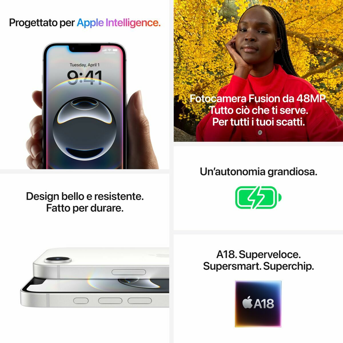 Smartphone Apple 6,1" Hexa Core 8 GB RAM 128 GB Negro