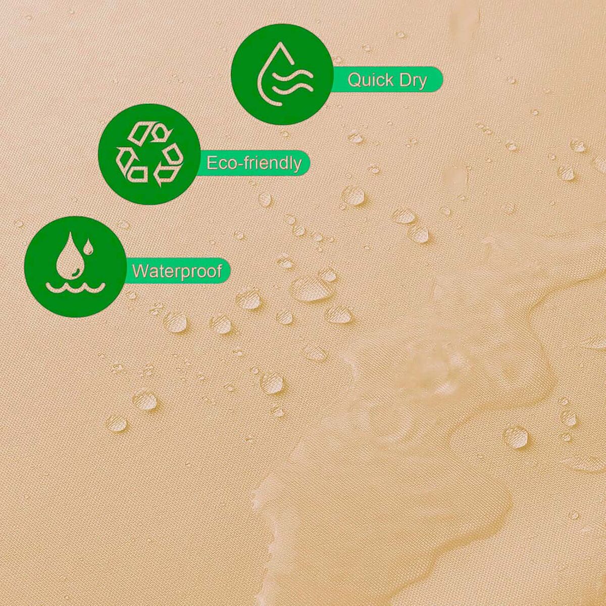 Cortina de Ducha Exma Beige PVC 180 x 180 cm