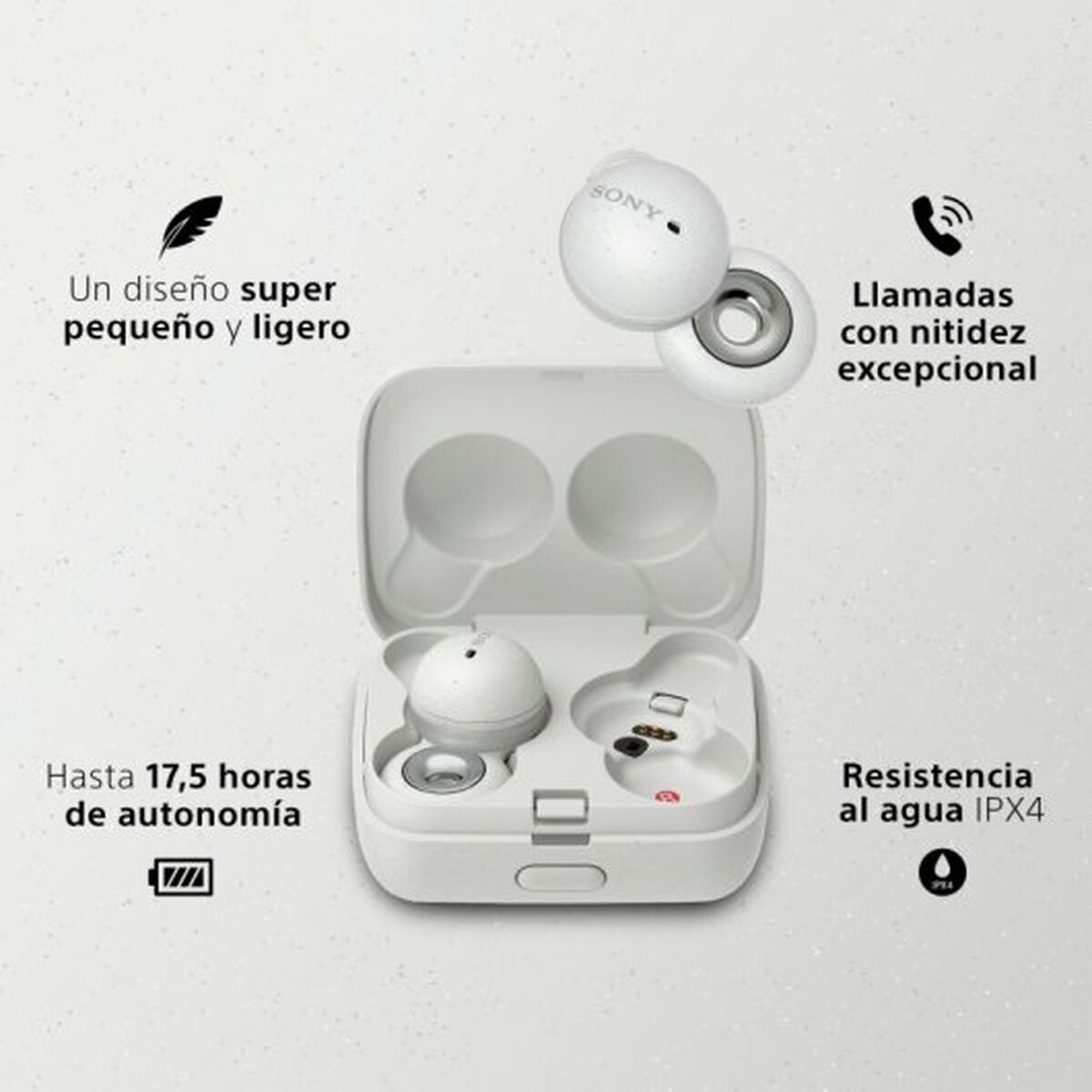 Auriculares Bluetooth Sony Linkbuds Blanco