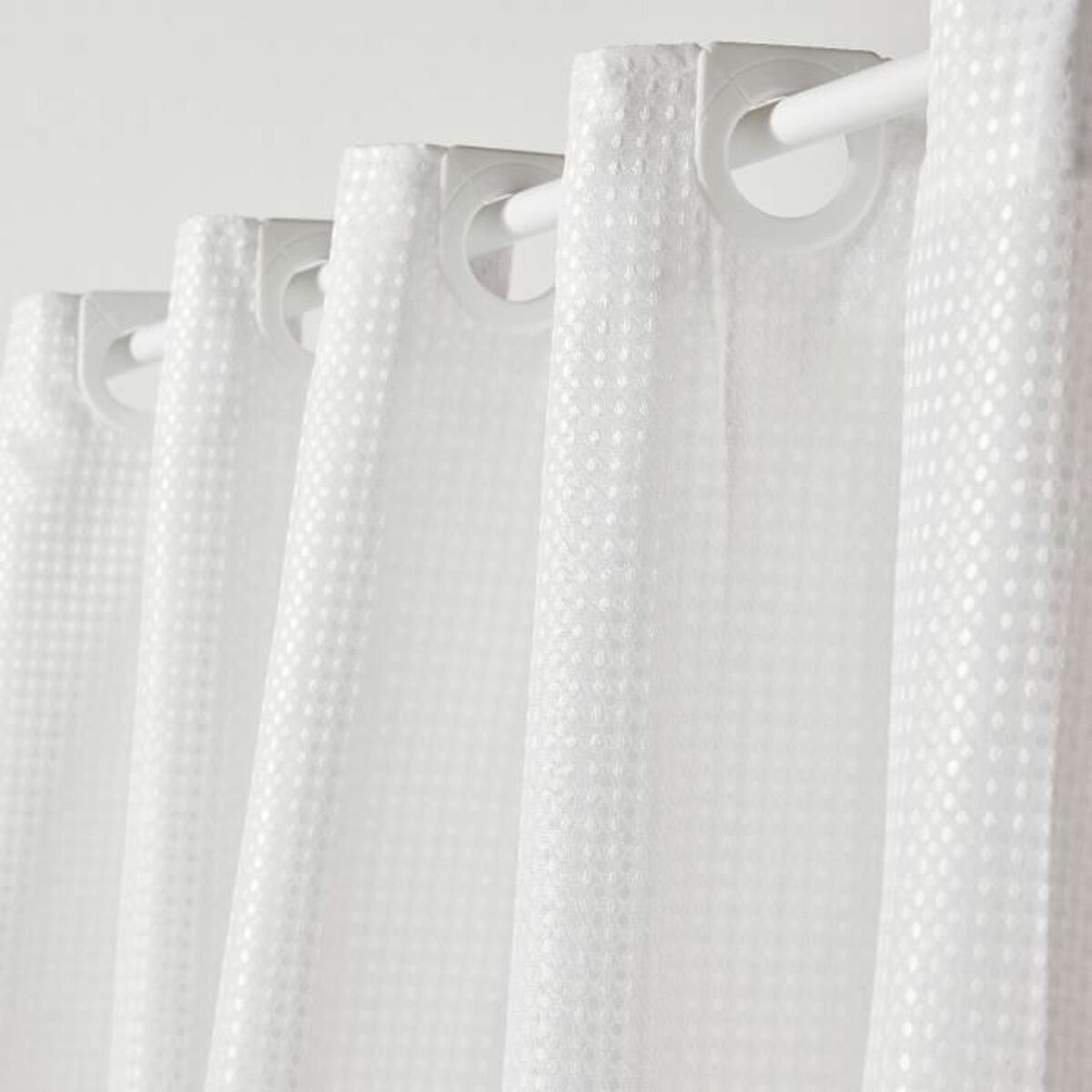 Cortina de Ducha TODAY Blanco Poliéster 180 x 200 cm (12 Unidades)