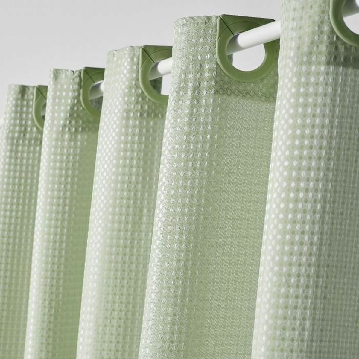 Cortina de Ducha TODAY Verde Vert Poliéster 180 x 200 cm (12 Unidades)