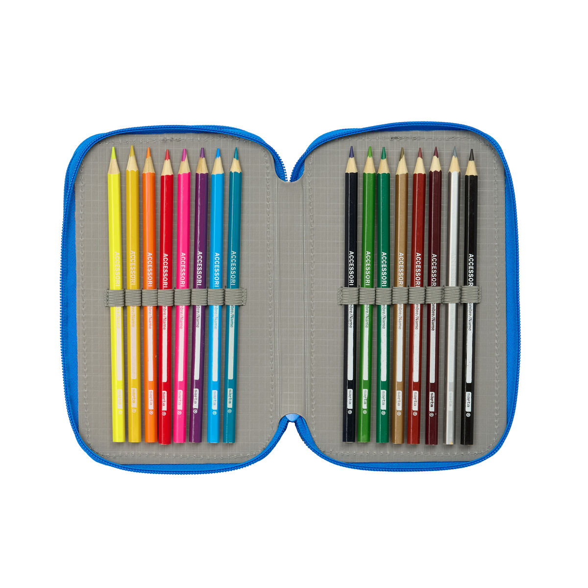 Plumier Triple Batman Azul 12,5 x 19,5 x 5,5 cm 37 Piezas