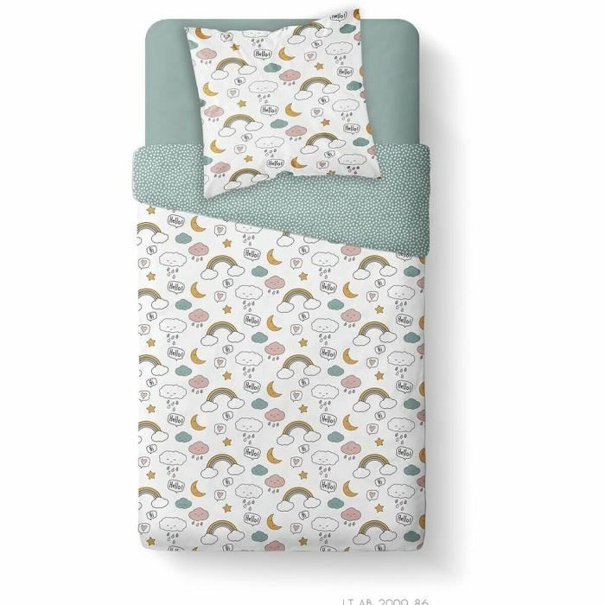 Juego de funda nórdica TODAY Blanco Cama individual 140 x 200 cm Infantil 2 Piezas