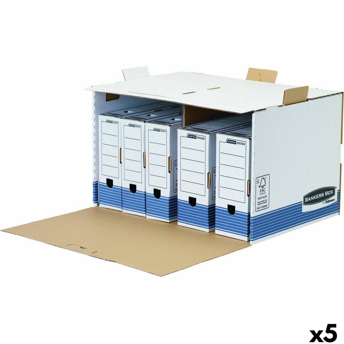 Caja de Archivo Fellowes    Azul Blanco 5 Unidades (33,5 x 55,7 x 38,9 cm)