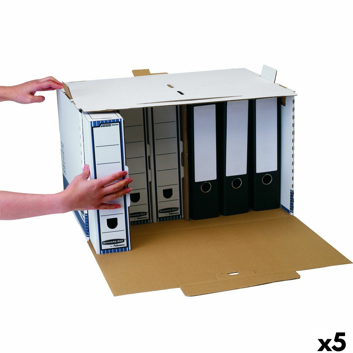 Caja de Archivo Fellowes    Azul Blanco 5 Unidades (33,5 x 55,7 x 38,9 cm)