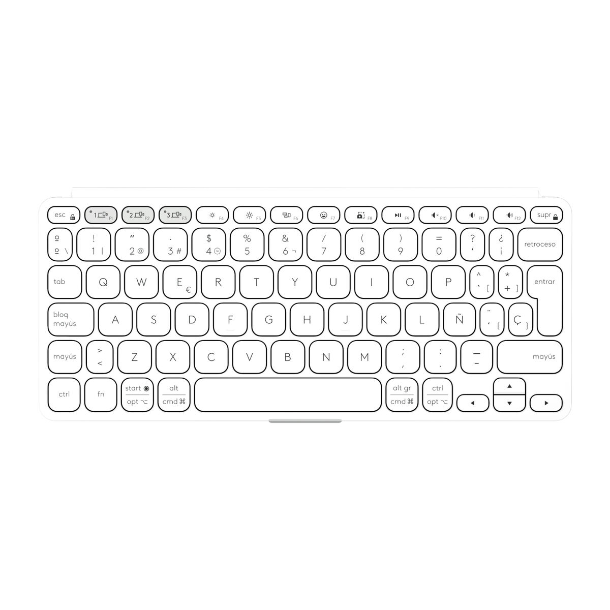 Teclado Logitech 920-012974 Blanco Gris QWERTY