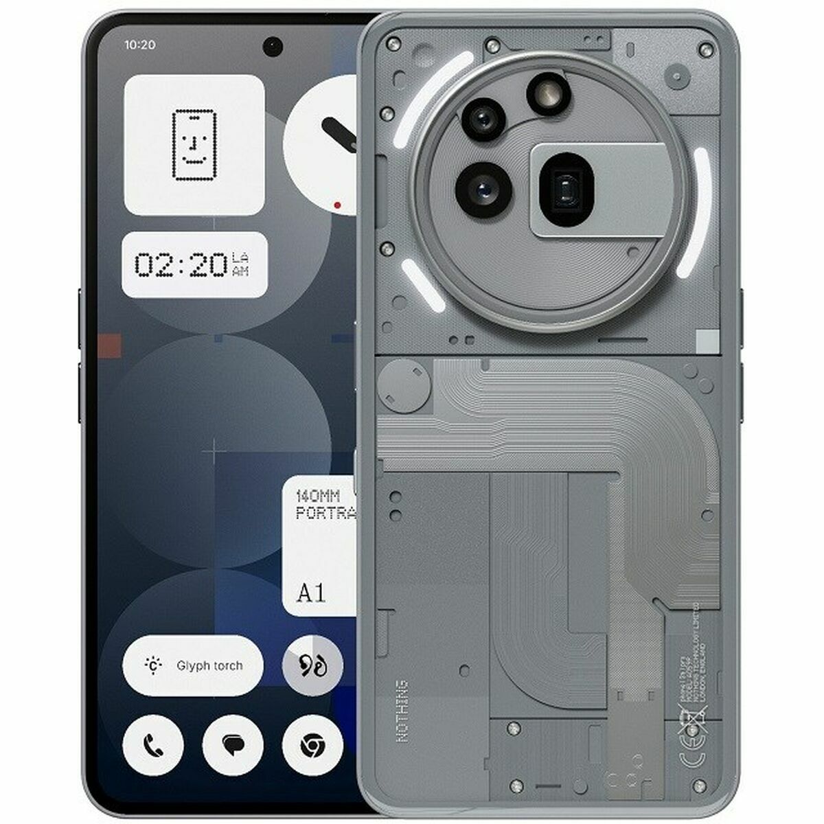Smartphone Nothing phone A10400167 Octa Core 12 GB RAM 256 GB Gris