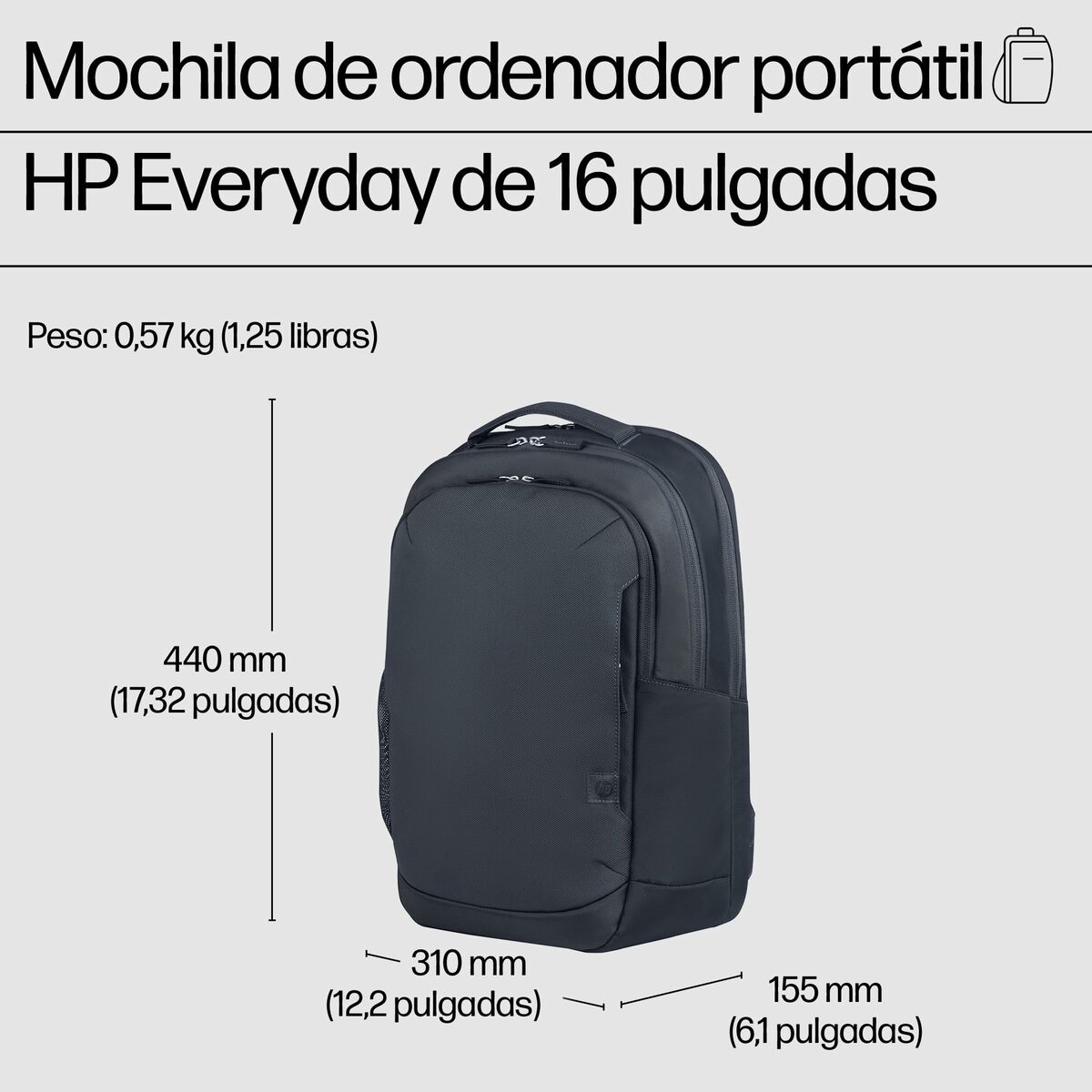 Mochila para Portátil HP A08JXAA#000 Gris