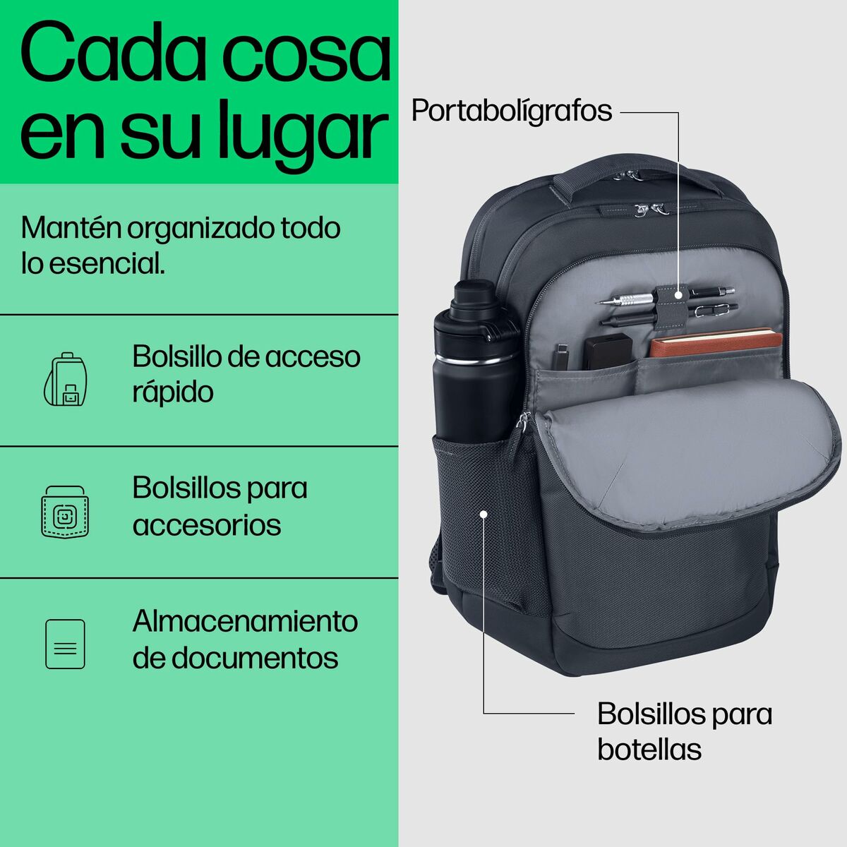 Mochila para Portátil HP A08JXAA#000 Gris