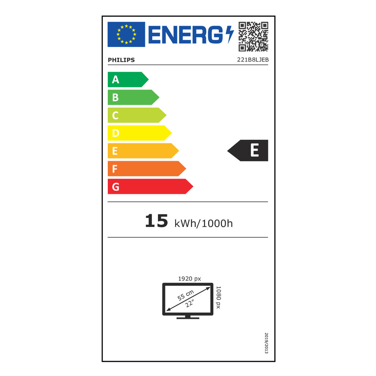 Monitor Philips 221B8LJEB/00 21,5" Full HD
