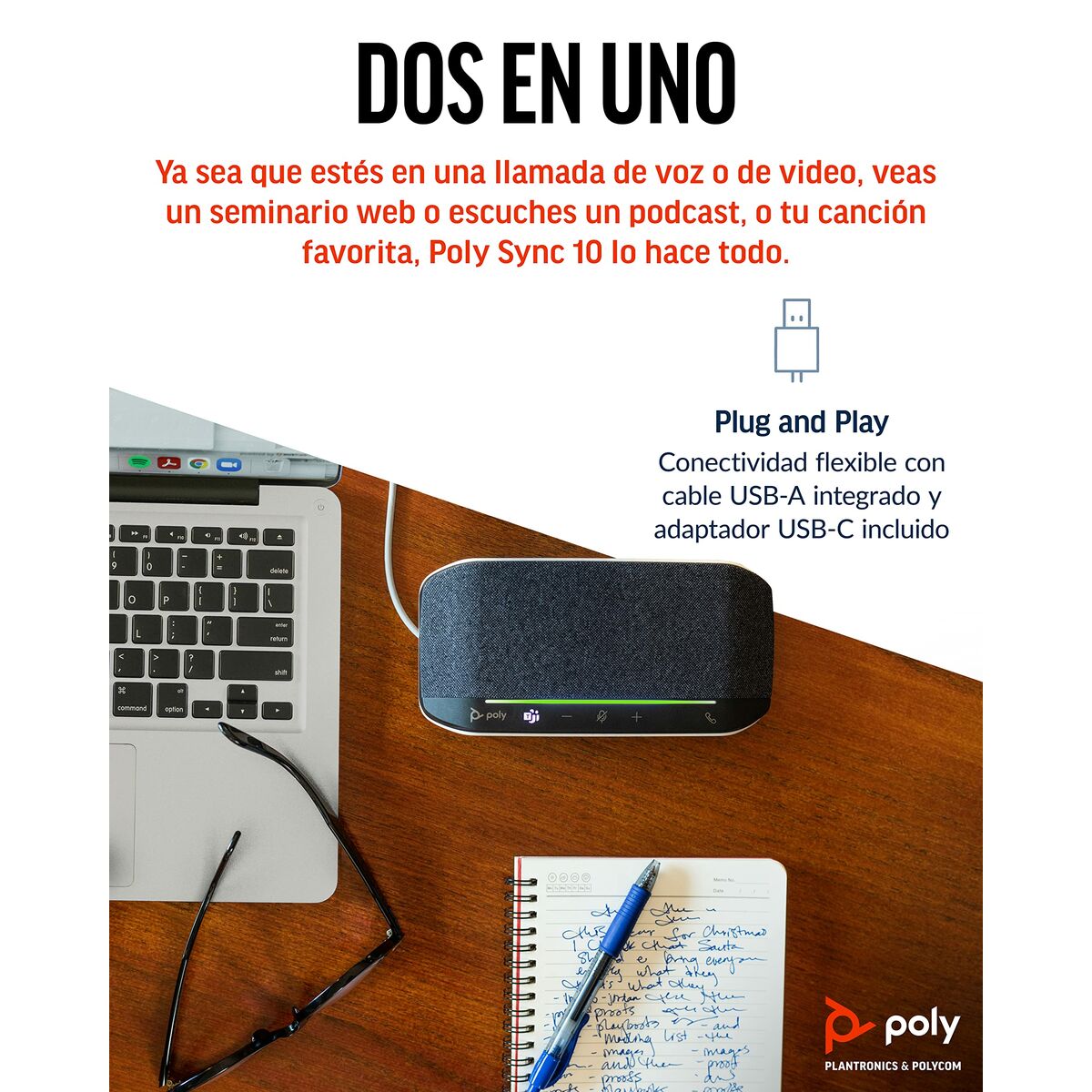 Altavoz Bluetooth Portátil Poly 77P34AA