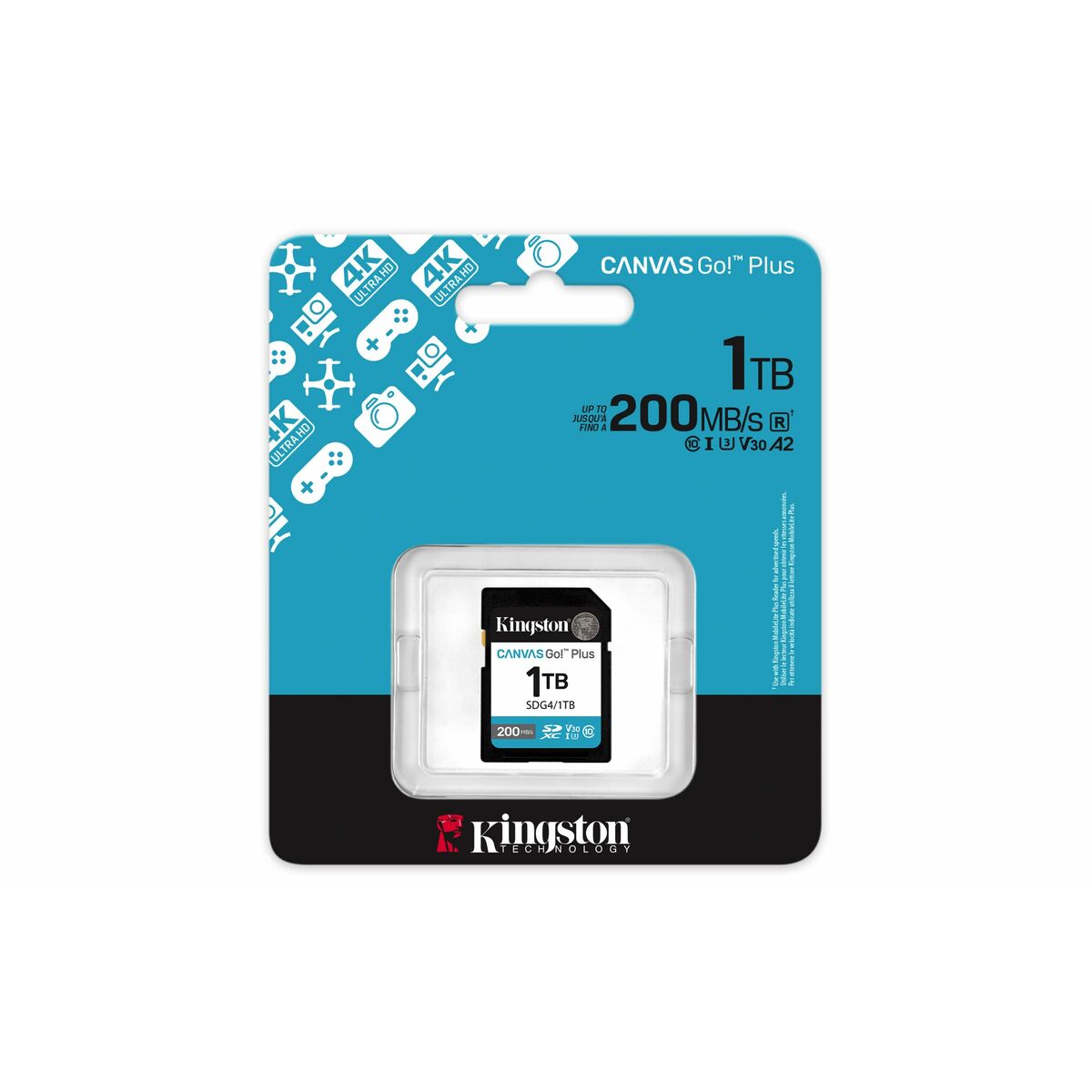 Tarjeta de Memoria Micro SD con Adaptador Kingston SDG4/1TB 1 TB