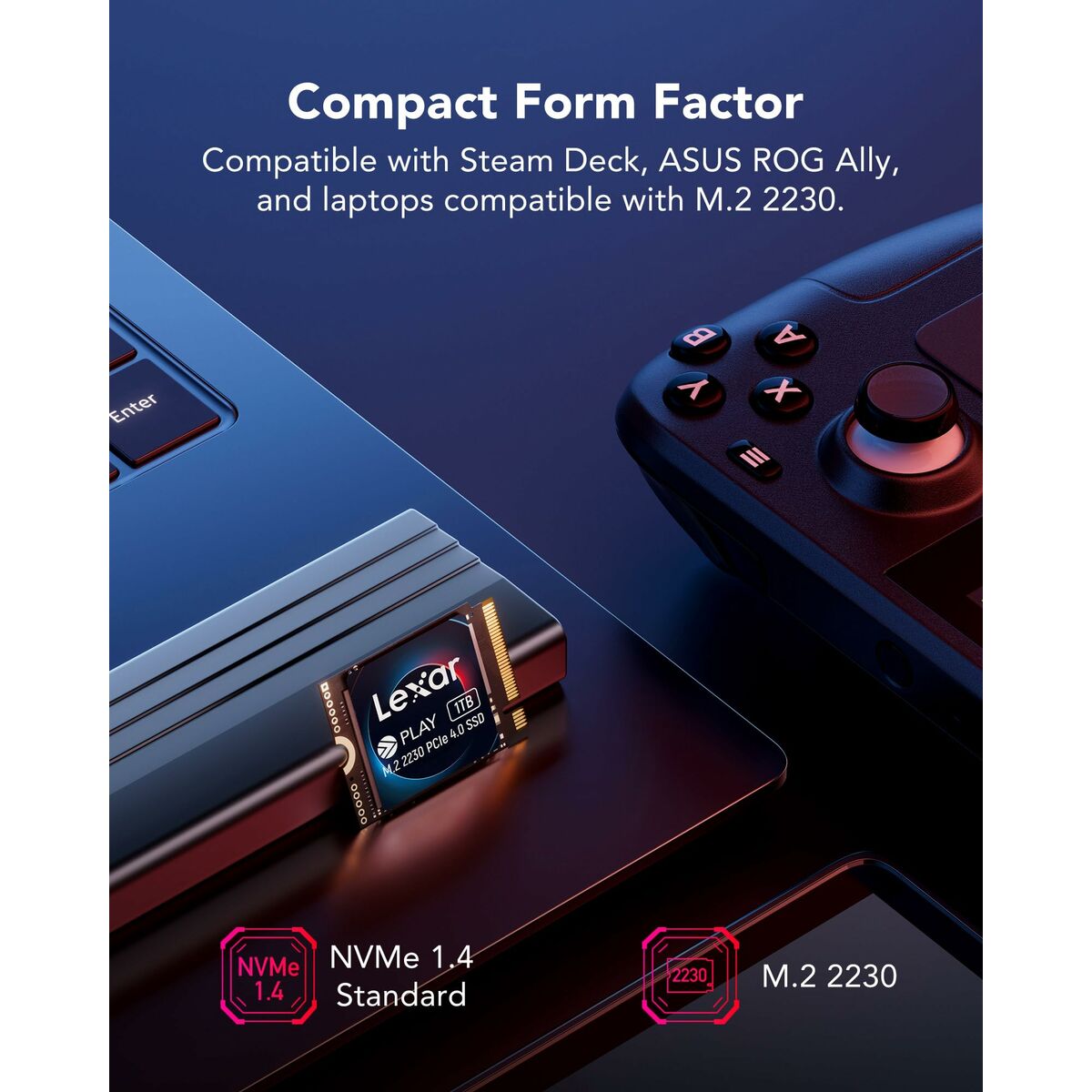 Disco Duro Lexar LNMPLAY001T-RNNNG 1 TB SSD