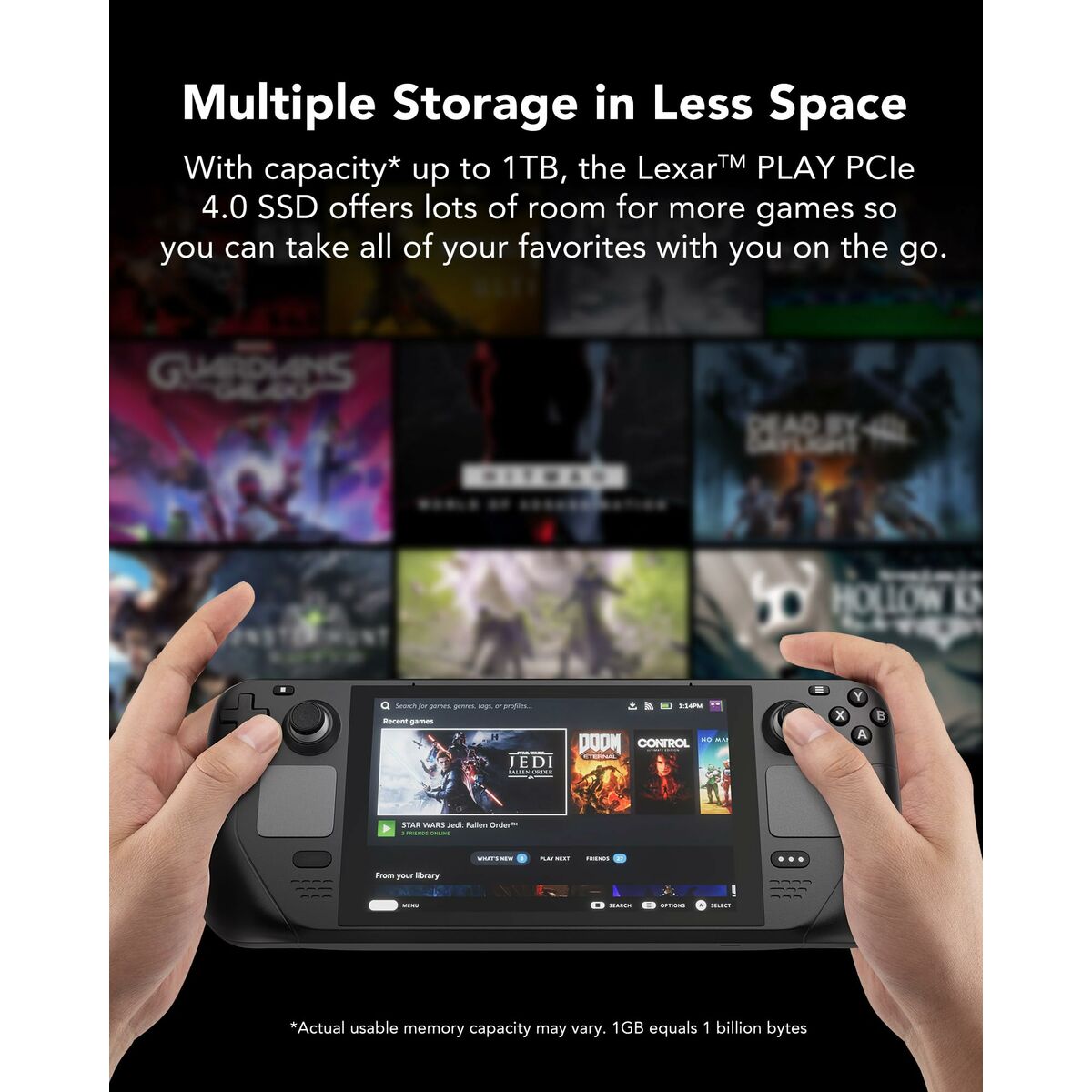 Disco Duro Lexar LNMPLAY001T-RNNNG 1 TB SSD