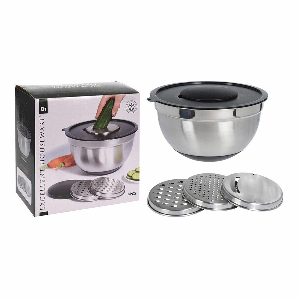 Rallador Excellent Houseware a12405340 Acero Inoxidable