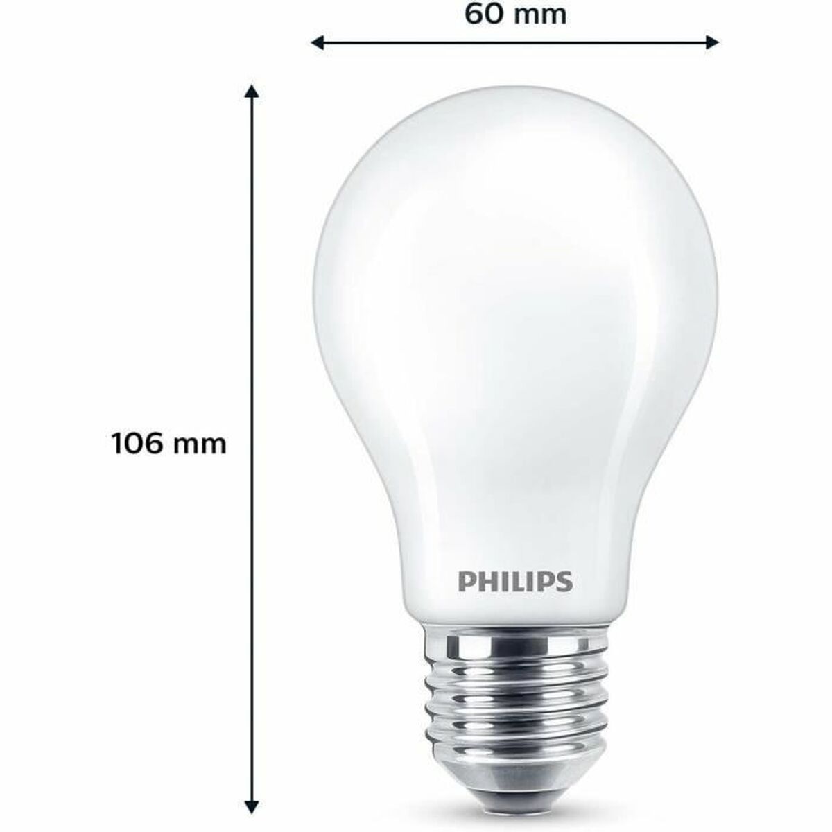 Bombilla LED Philips A60 E27 Blanco Cálido E 7 W 60 W E27 806 lm 3 Unidades (2700 K)