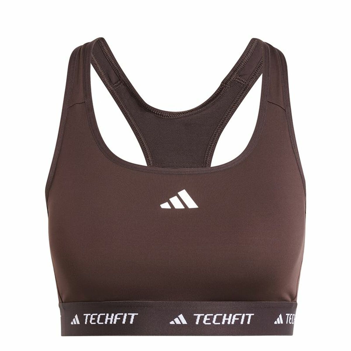 Sujetador Deportivo Adidas Techfit Medium Marrón