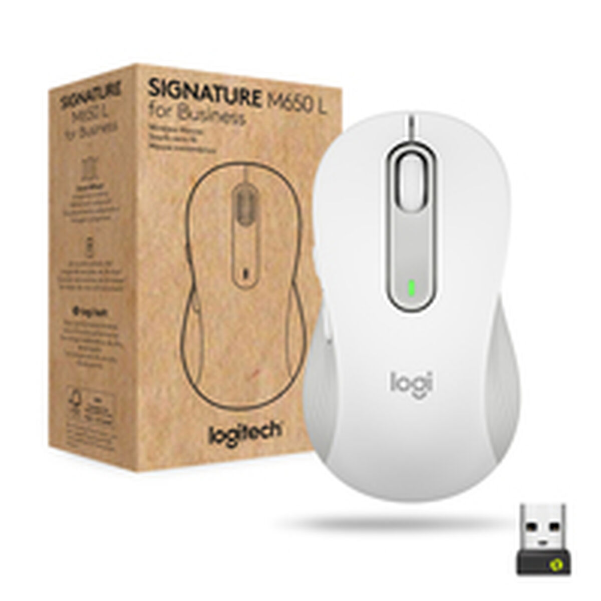 Ratón Inalámbrico Logitech Blanco 4000 dpi