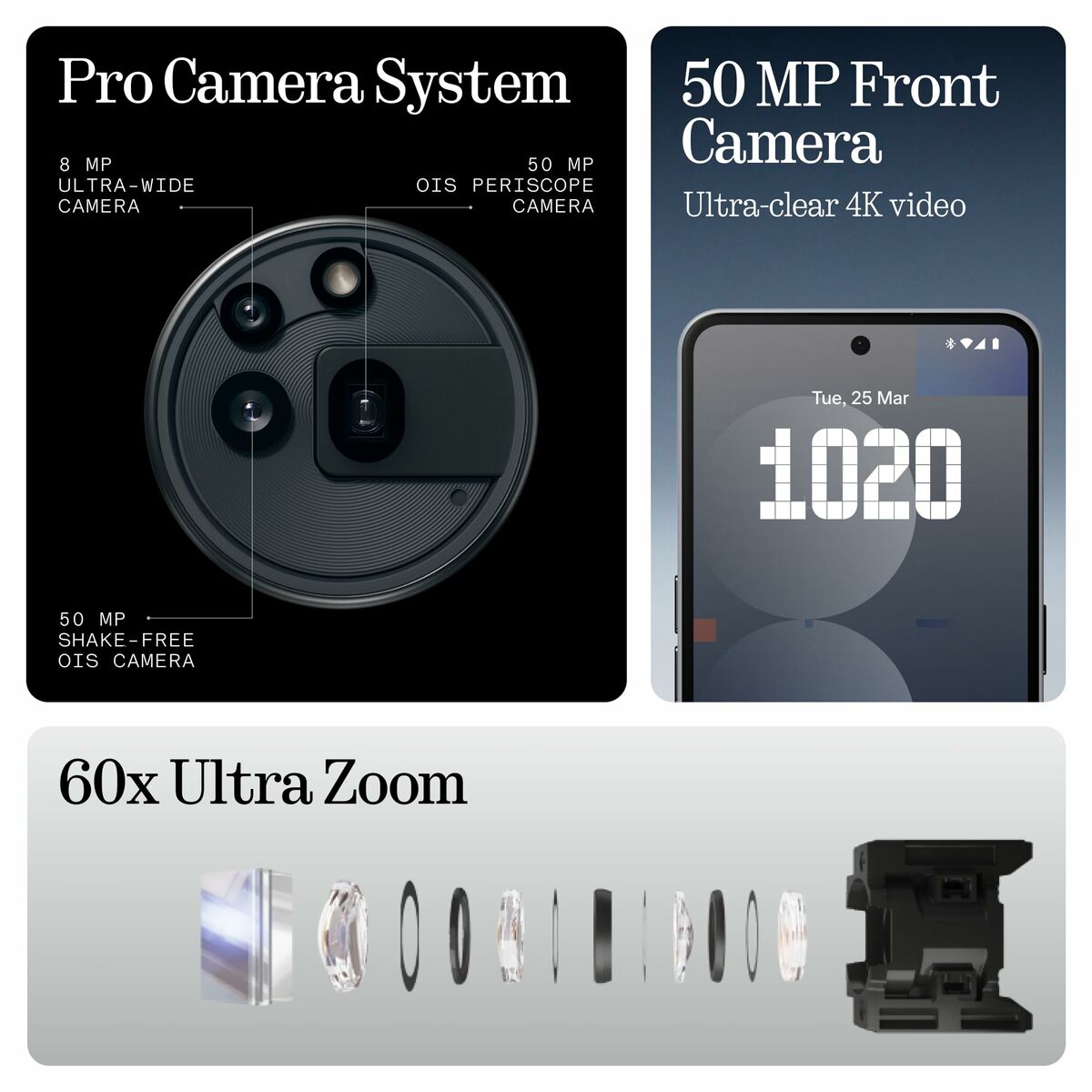 Smartphone Nothing phone A10400166 Octa Core 12 GB RAM 256 GB Negro