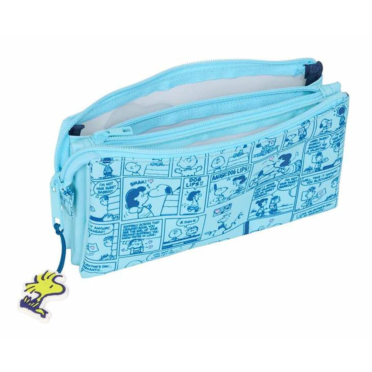 Portatodo Snoopy Love Azul claro 22 x 12 x 3 cm
