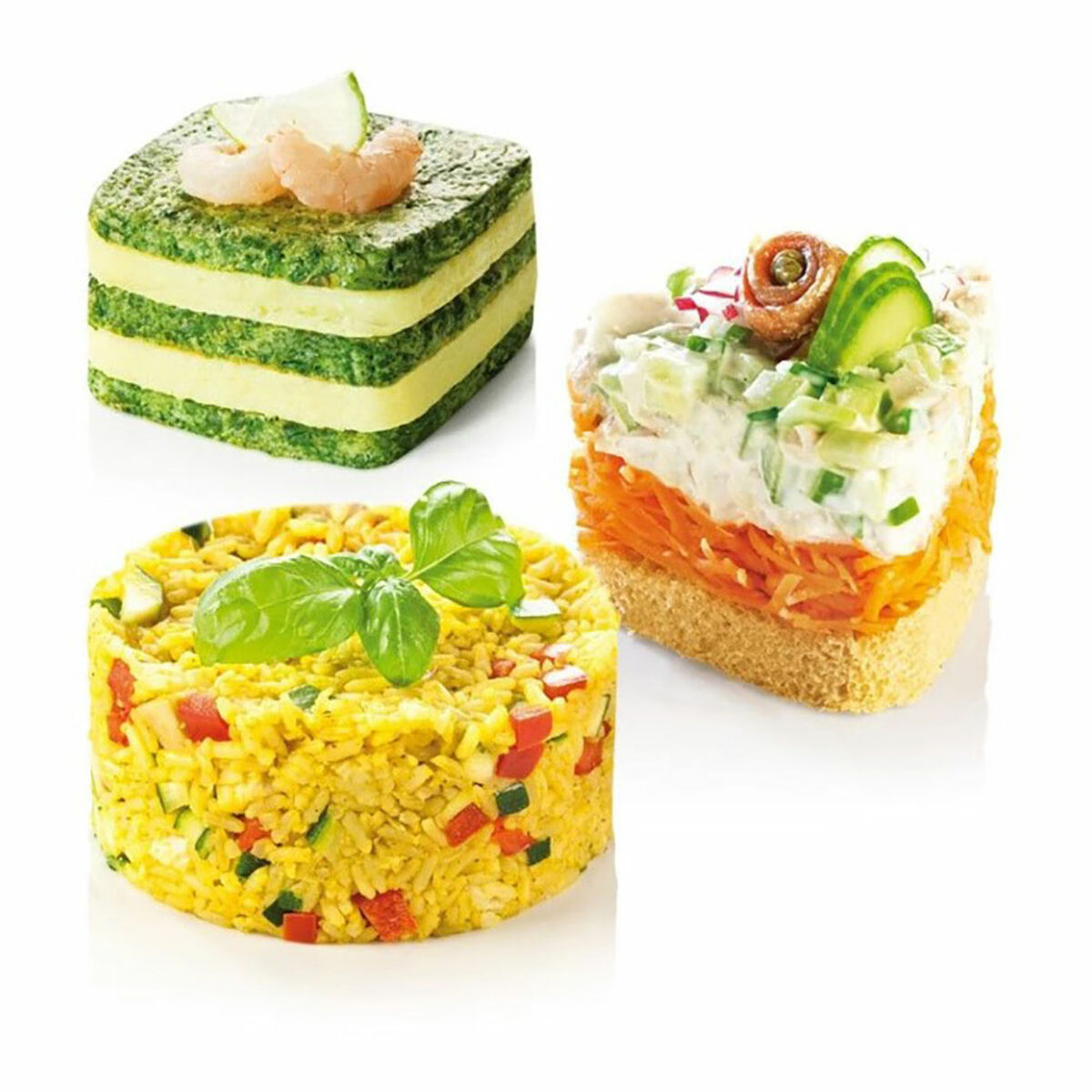 Molde para emplatar Tescoma Grandchef Gris Metal Acero Inoxidable 4 Unidades