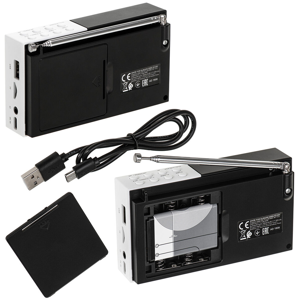 Radio Adler pll fm ad 1908 Negro Blanco