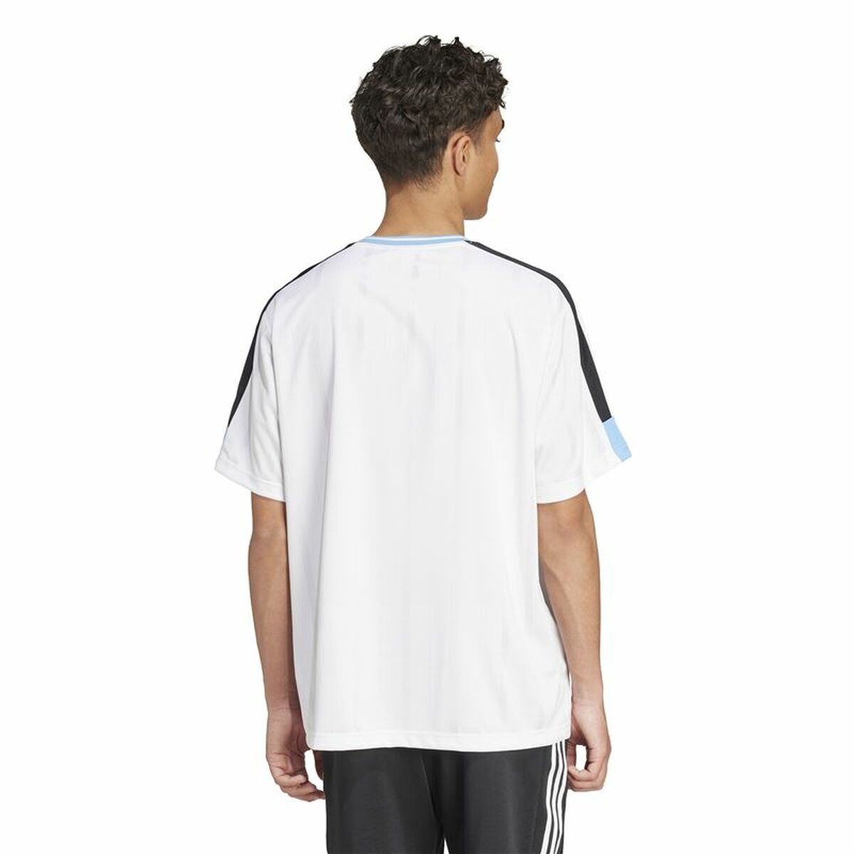 Camiseta de Manga Corta Hombre Adidas Tiro Nations Blanco