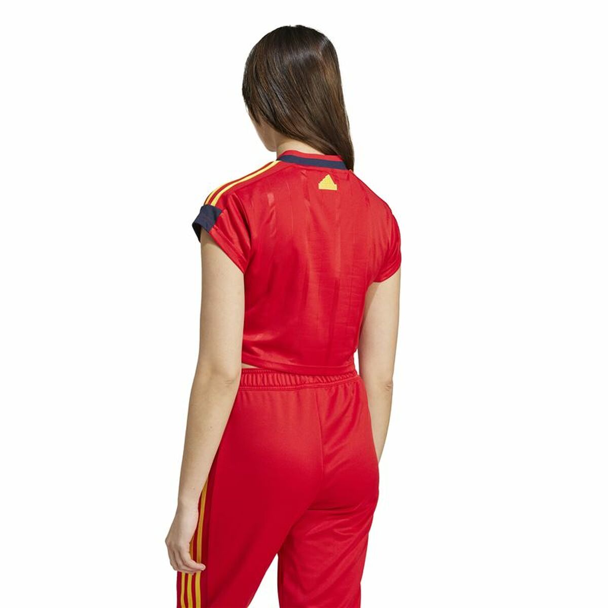 Camiseta de Manga Corta Mujer Adidas Tiro Cut 3  Rojo