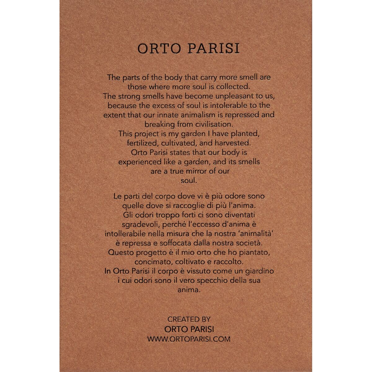 Perfume Unisex Orto Parisi STERCUS 50 ml