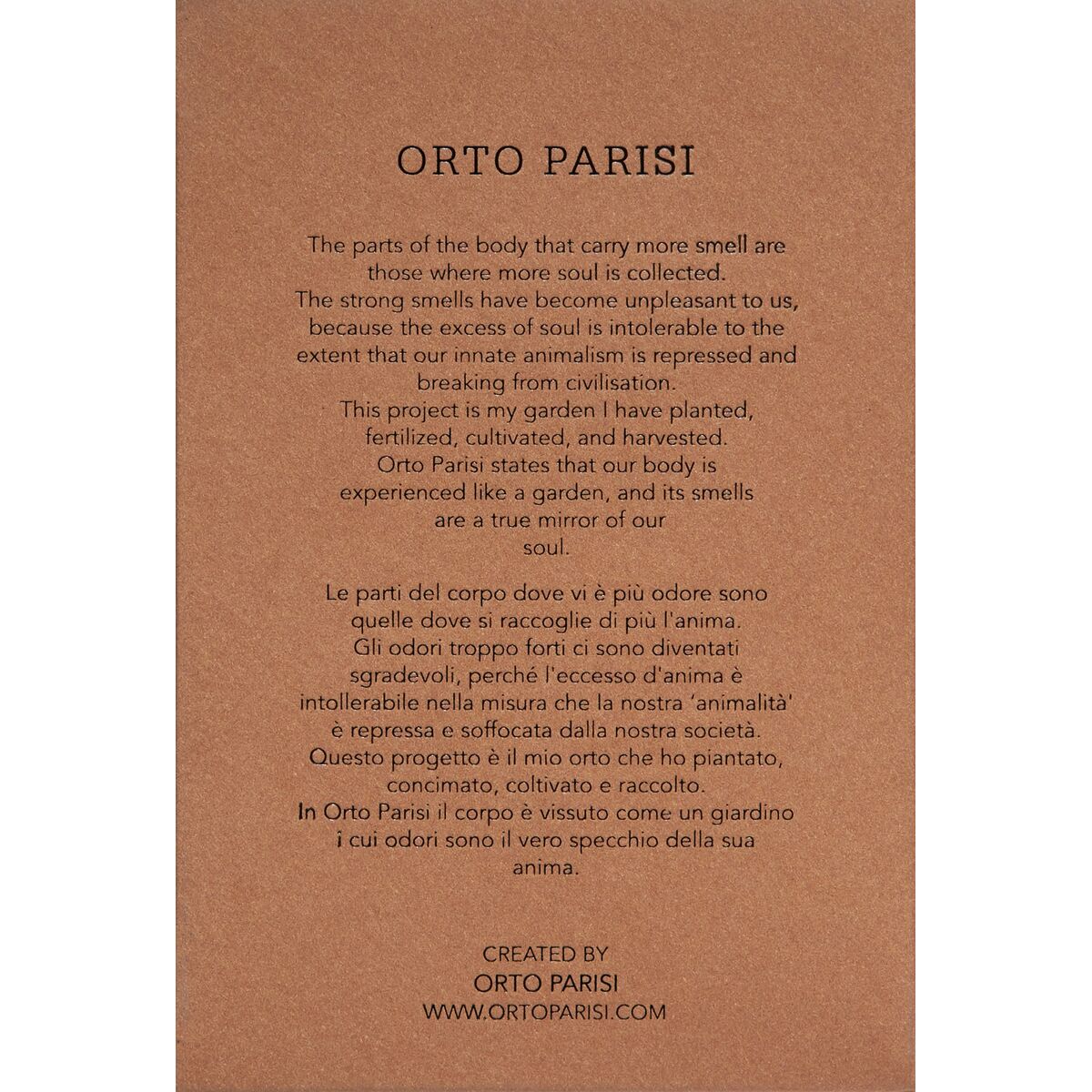 Perfume Unisex Orto Parisi BOCCANERA 50 ml